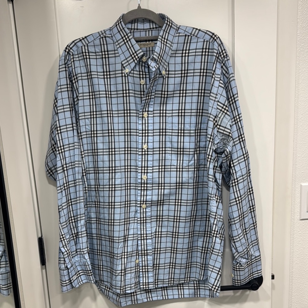 Men's Blue Plaid Shirt